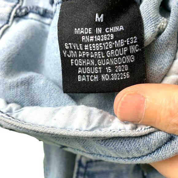 Encrypted Jean Jacket Womens M Blue Denim Graffiti Streetwear Sleeves 1980s - Picture 10 of 11